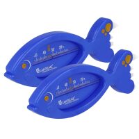 2 Stück Kinder Badethermometer Fisch blau im Set