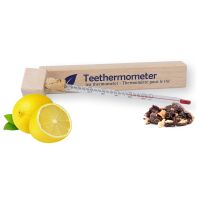 Lantelme Teethermometer Glas in Holzbox Temperaturmesser...