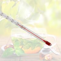 Lantelme Teethermometer Glas in Holzbox Temperaturmesser für Teewasser