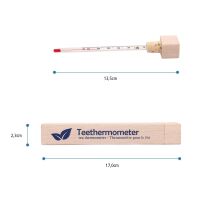 Lantelme Teethermometer Glas in Holzbox Temperaturmesser für Teewasser
