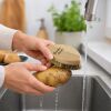 Lantelme Obst und Gemüsebürsten Set aus Holz Made in Germany