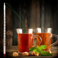 Lantelme Teewasserthermometer Glas 24 cm – analoges Tee Thermometer