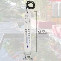 Lantelme Fischteich Thermometer sinkend mit Schnur, -15...