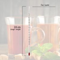 Lantelme Teethermometer Glas 24cm