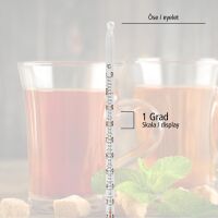 Lantelme Teethermometer Glas 24cm