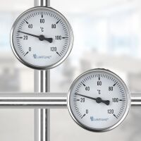 Lantelme Bimetall Rohranlegethermometer mit Federhalterung
