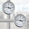 Lantelme Bimetall Rohranlegethermometer mit Federhalterung
