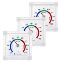 Lantelme 3 Stück Set Fenster Hygrometer zum ankleben...