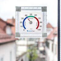 Lantelme 3 Stück Set Fenster Hygrometer zum ankleben zur Luftfeuchteüberwachung