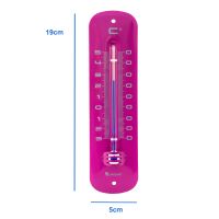 Lantelme Metall Analog Thermometer Retro Farbe Pink...