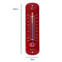 Lantelme Metall Analog Thermometer Retro Farbe Rot...
