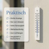 Lantelme 3 Stück Set  Innen- Außen Protektionismus Thermometer Made in Germany