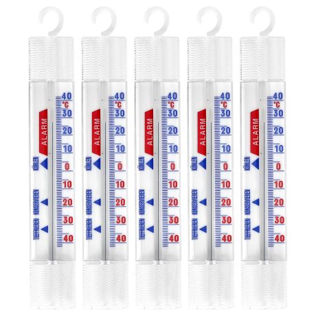 5 Stück Kühlschrankthermometer Set Analog mit Haken