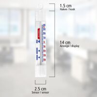 5 Stück Kühlschrankthermometer Set Analog mit Haken