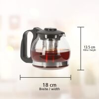 Lantelme Glas Teekanne 1,25l Hitzebeständig aus...