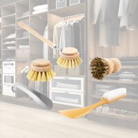Lantelme Reise-Schuhputz-Set – 3 Bürsten & 2 Schuhanzieher, bunt