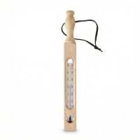 Klassisches Badethermometer 25cm aus Holz Badezwinge...