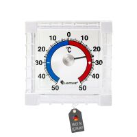 Fensterthermometer eckig zum ankleben mit Klebepad...