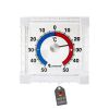 Fensterthermometer eckig zum ankleben mit Klebepad Justierbar Temperaturanzeige -/+ 50°C