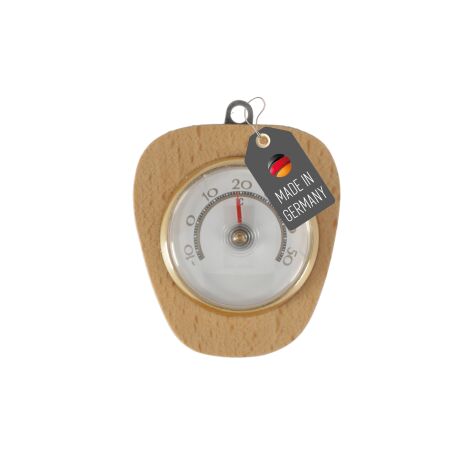 Lantelme Holz Thermometer Hell Nussholz Analog 7,5x6,7cm – Innenräume Made in Germany