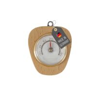 Lantelme Holz Thermometer Hell Nussholz Analog 7,5x6,7cm...