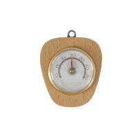 Lantelme Holz Thermometer Hell Nussholz Analog 7,5x6,7cm – Innenräume Made in Germany