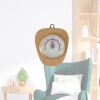 Lantelme Holz Thermometer Hell Nussholz Analog 7,5x6,7cm – Innenräume Made in Germany