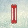 Lantelme Metall Thermometer Innen Außen -45°C bis +50°C, Rot Grün, Made in Germany