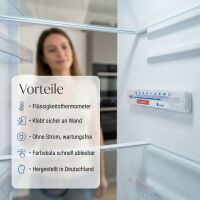 Lantelme 3 Stück Kühlschrankthermometer Set Waagrecht Selbstklebend Temperatur + -  40°C