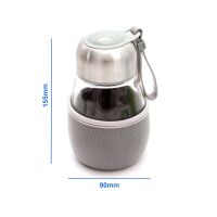Lantelme Teeflasche 400 ml mit Sieb – Teebereiter Glas to go