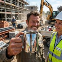 Lantelme Personalisierte Edelstahl Kaffeetasse mit Wunschgravur