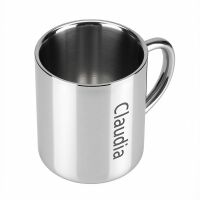 Lantelme Personalisierte Edelstahl Kaffeetasse mit Wunschgravur