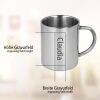 Lantelme Personalisierte Edelstahl Kaffeetasse mit Wunschgravur
