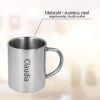 Lantelme Personalisierte Edelstahl Kaffeetasse mit Wunschgravur