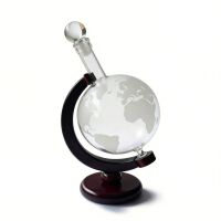 Cognac Whisky Karaffe Glas Holz Wein Rum Gin Dekanter...