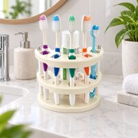 Zahnbürstenhalter für 5 Bürsten, cremeweiß, Made in Germany