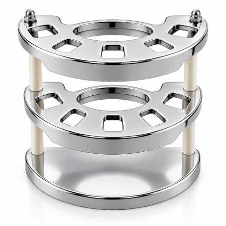 Zahnbürstenhalter für 5 Bürsten, chrom weiß, Made in Germany