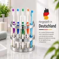 Zahnbürstenhalter für 5 Bürsten, chrom weiß, Made in Germany