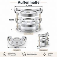 Zahnbürstenhalter für 5 Bürsten, chrom weiß, Made in Germany