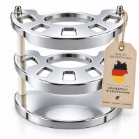 Zahnbürstenhalter für 5 Bürsten, chrom weiß, Made in Germany