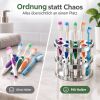 Zahnbürstenhalter für 5 Bürsten, chrom weiß, Made in Germany