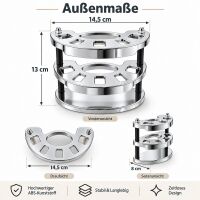 Zahnbürstenhalter für 5 Bürsten, chrom schwarz, Made in Germany