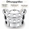 Zahnbürstenhalter für 5 Bürsten, chrom schwarz, Made in Germany